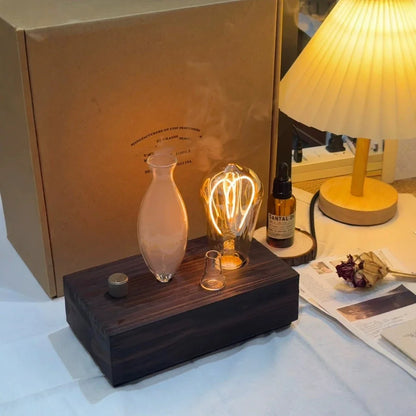 Aroma Diffuser Vintage Tungsten Filament Lamp Aromatherapy Machine Humidifier Lighting Sandalwood Pure Essential Oil Diffuser