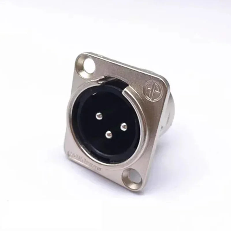 5pcs XLR Connector 3pin 4pin 5pin Male Female Panel Audio Microphone Jack Plug Connector Copper Contact Metal XLR Socket