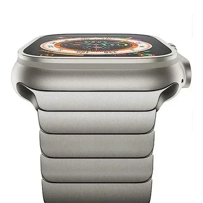 Titanium color band For Apple Watch Band Ultra 2 49mm 9 8 7 5 4 se 6 for iwatch 45mm 41 42 44mm 38 40mm stainless steel bracelet