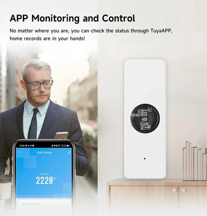 Tuya ZigBee Light Sensor Luminance Sensor Illumination Brightness Detector Home Automation with Smart Life Device Linkage Tuya