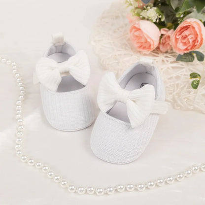 Meckior Spring Autumn Cotton Sole Baby Girl Shoes Newborn Toddler Bow Love First Walkers Anti-slip Baby Casual Shoes Moccasins