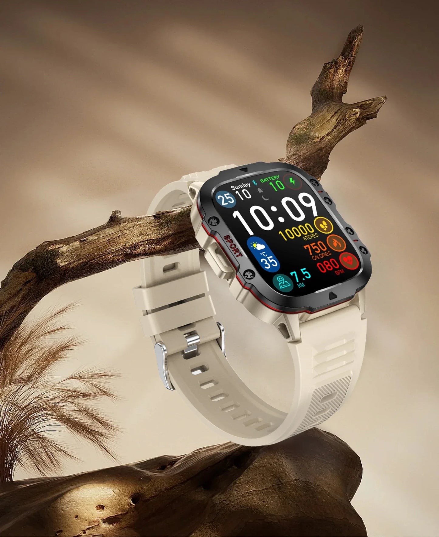 LIGE Outdoor Smart Watch Men 2.01" Screen 3AT Waterproof Watches Bluetooth Call Ai Voice Sport Smartwatch For Android Xiaomi IOS
