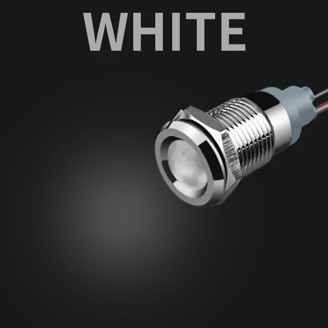 1pcs Alumina LED Warning Indicator Light Signal Lamp Pilot Wire 3-6 12-24 220V 6/8/10/12/16/19/22mm Power Waterproof IP65 Black