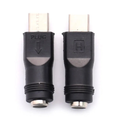 1/2pcs DC Power Adapter Converter 5.5x2.1mm Female Jack To USB Type C Male Connector DC To USBC For Laptop Notebook Computer