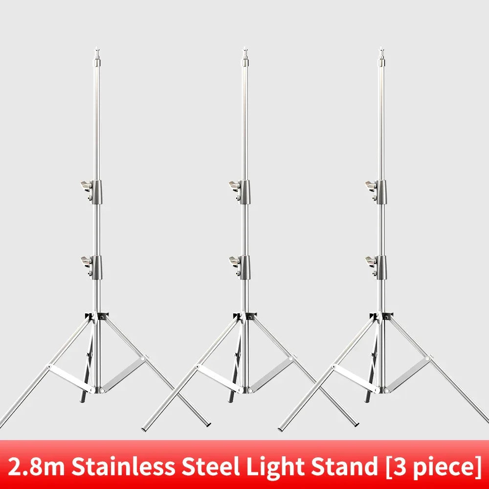 290cm Air Pressure Tripod Bearing 10kg for Camera Stainless Steel Light Stand For Ring Light Live Youtube and Photography Soft