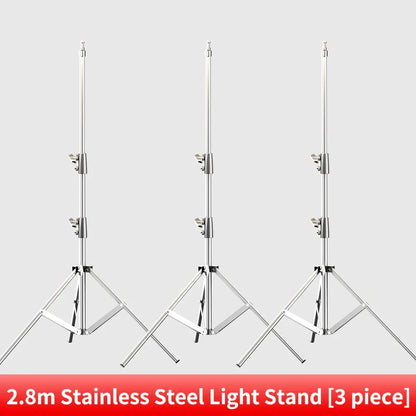 290cm Air Pressure Tripod Bearing 10kg for Camera Stainless Steel Light Stand For Ring Light Live Youtube and Photography Soft
