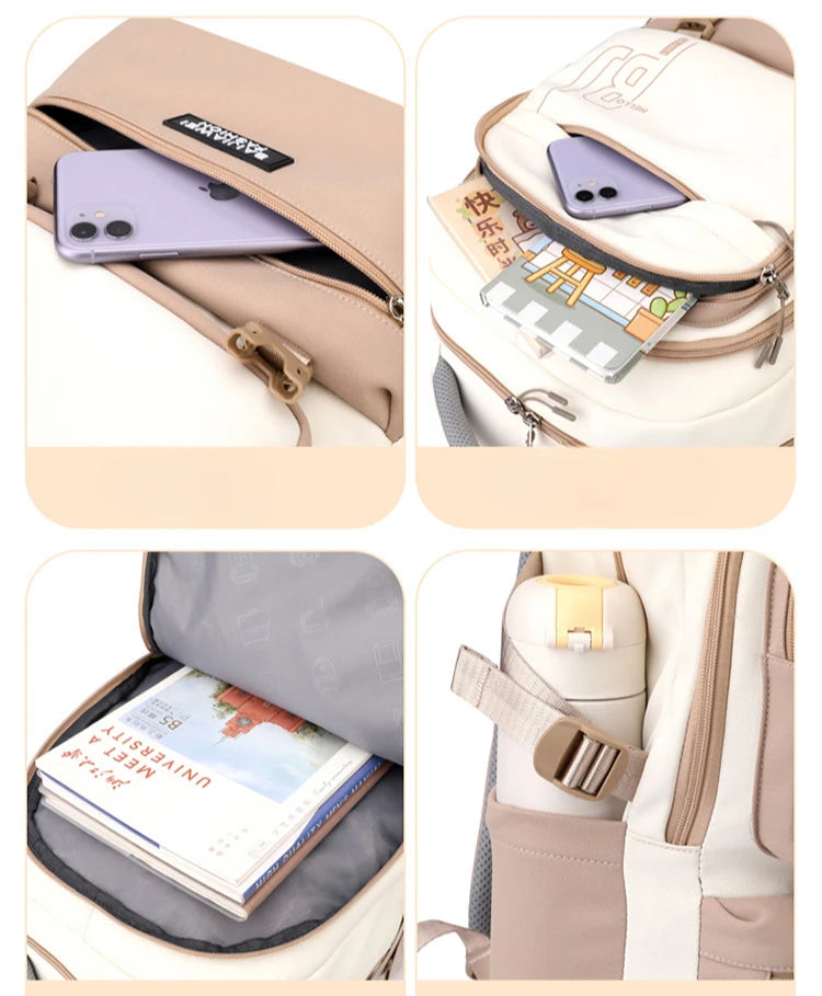 Teen Girls Backpacks for School 8-12 Years Students Casual Fashion Travel Backpacks Portability College Backpack for Women Bag