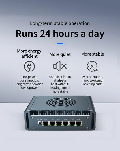 Topton Solid i7 13620H i3 1220P N300 Core 3 100U Firewall Mini PC 6x2.5G LAN DDR5 NVMe Proxmox pfSense OPNsense Mini Computer