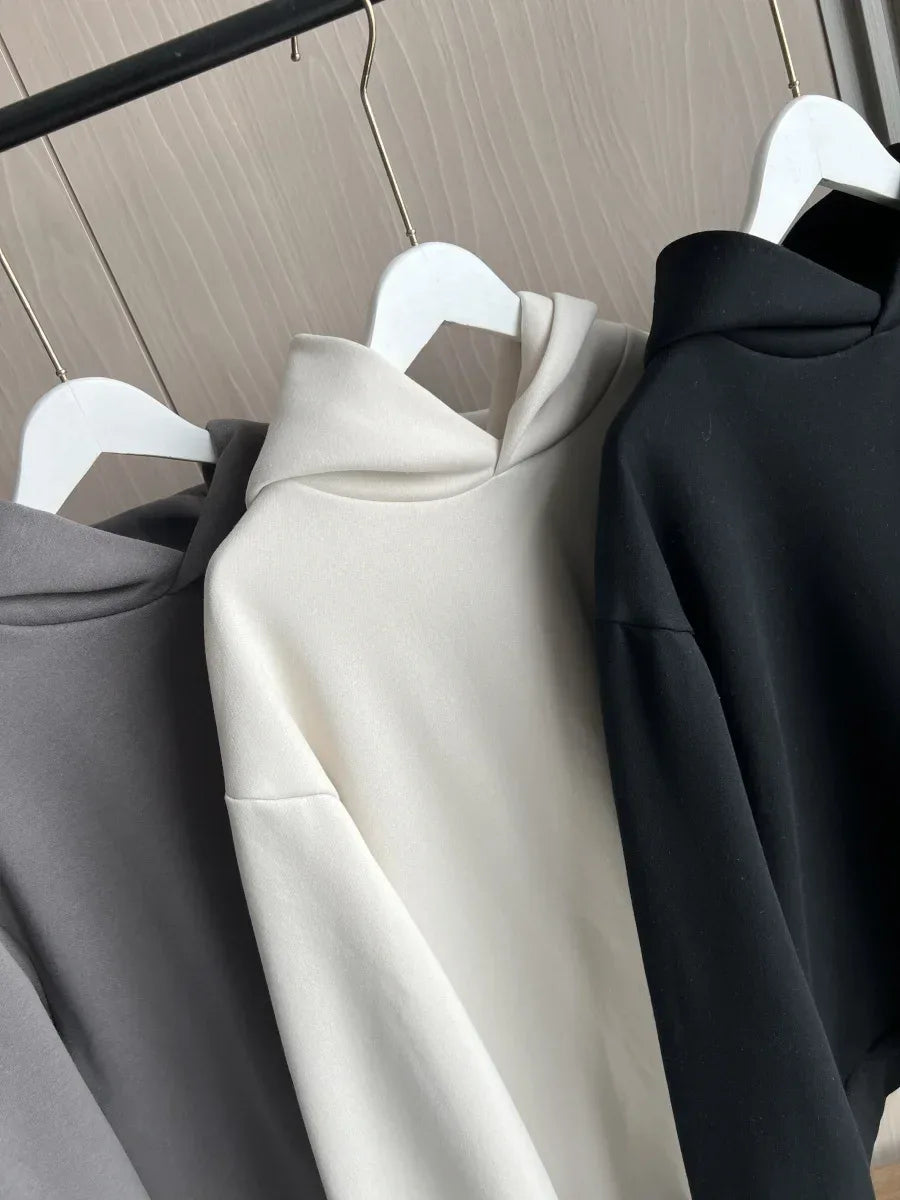 2024 Autumn/Winter new TRAF women's multi-color selection classic simple all-in-one hooded loose long-sleeved hoodie sweatpants