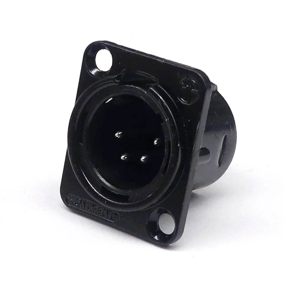 3pin black HF XLR connector 3pin D male female audio microphone socket for 86 panel YS145 YS146 YS145BG YS146BG