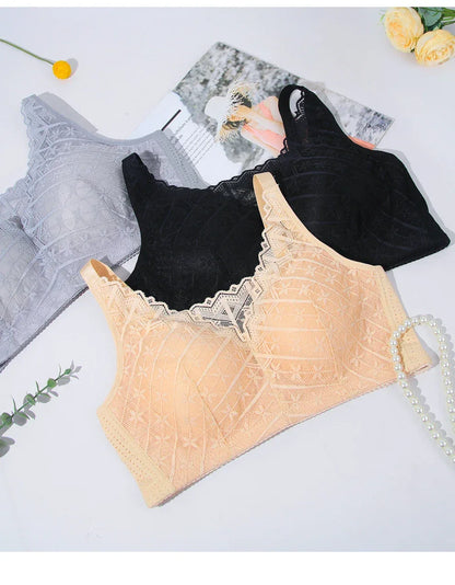 LERVANLA 2566 Strong Breathability Mastectomy Bra Women with Pocket Breast Form Pads Included Adjustable Cotton Comfort  Large
