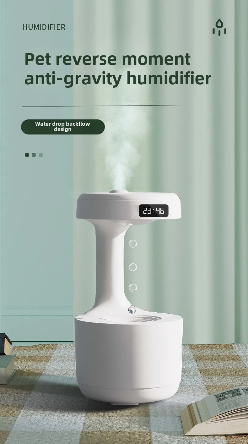 Anti-Gravity Humidifier New Ultrasonic Humidifier with Dual Power-Off Protection Large Capacity Air Humidifierw for Home/Office