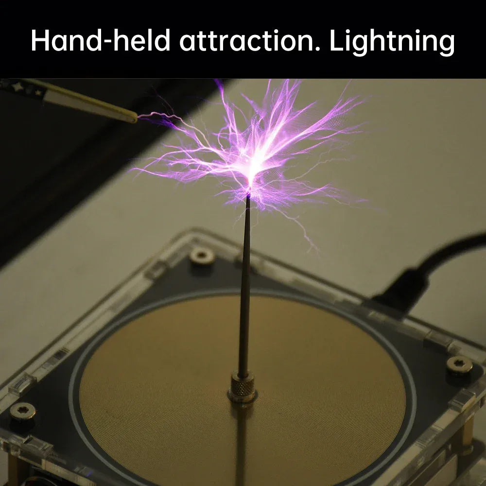 AC110-220V Input Dual Mode Music Tesla Coil Palm Tesla Coil High Frequency Voltage Pulse arc Generator  Artificial Lightning