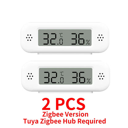 Tuya WiFi Zigbee 3.0 Temperature Humidity Sensor Hygrometer Thermometer App Remote Monitor Work With Yandex Alexa SmartLife