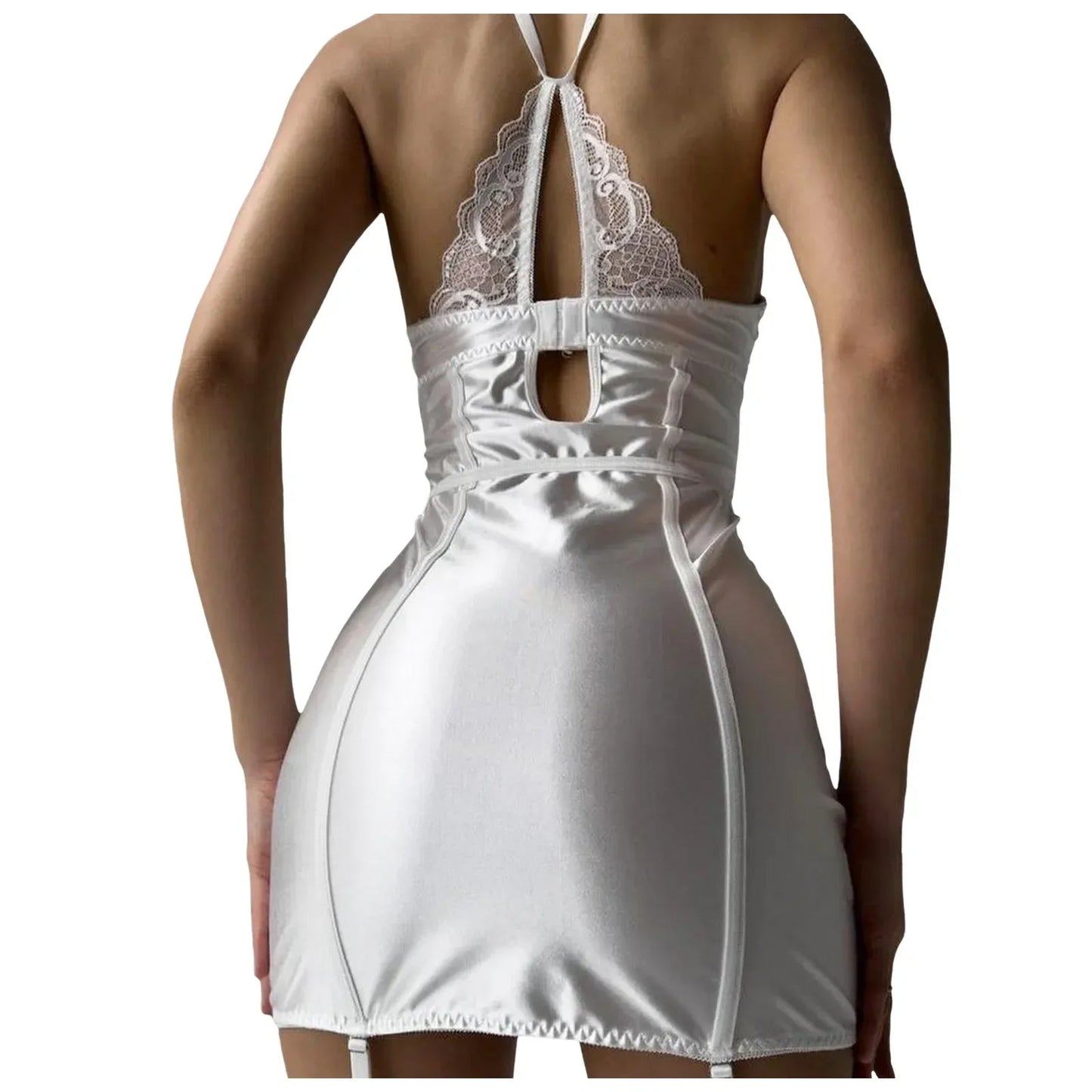 Women Strapless Sexy Lingerie Clothing Fashion Sexy Transparent Lace Body Shape Sexy Erotic Lingerie Tight Garter 여성 마이크로속옷