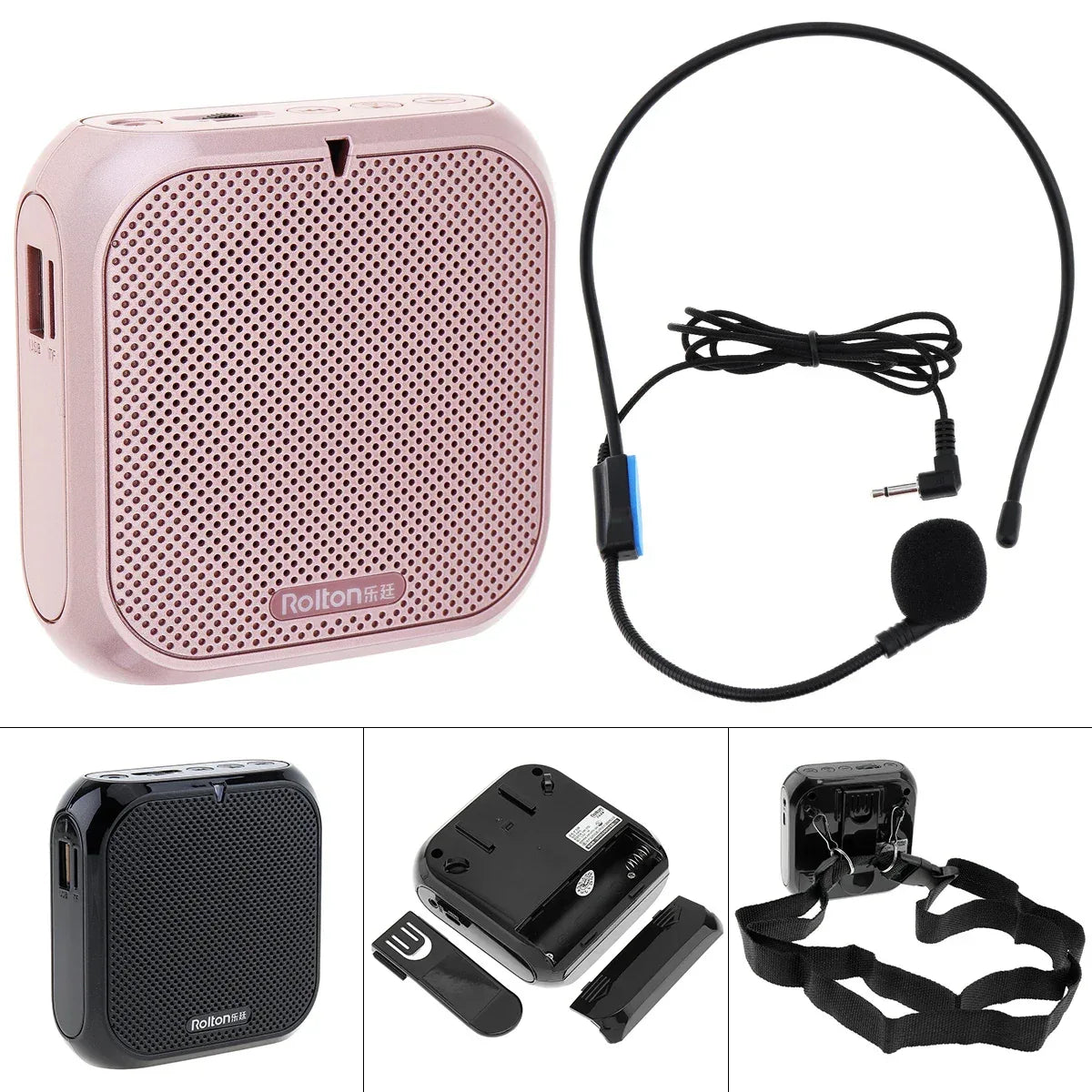 Megaphone Radios Original Sound Voice Amplifier Waist Band Clip Loudspeaker Support USB FM Radio TF MP3 Player For Teachers