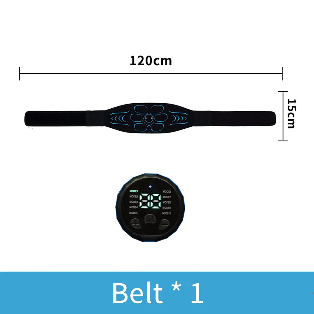 Abdominal Toning Belt EMS Muscle Stimulator Abs Trainer Muscle Toner USB Charge Body Shaping Lose Weight Fat Burn Fitness Unisex