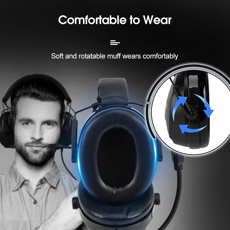 Retevis KM Headset with Noise Reduction Rotatable Boom Microphone for Baofeng UV-5R Quansheng UV K5 UV K6 UV K58 Walkie Talkie