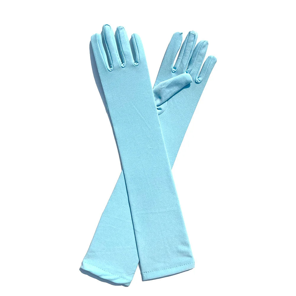 Ladies Mittens Milk Silk Stretch Ladies Gloves Festival Party Group Show Bar Dance Dress Up Gloves 45Cm Long Gloves C013