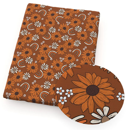 50*145cm Pumpkin Fall Autumn PolyesterCotton Fabrics By half Meter Flowers Maple Leaf Sewing Cloth Dress DIY Crafts Home Textile
