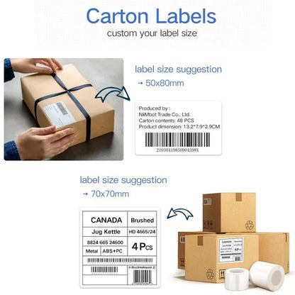 10 Rolls Niimbot B1 B21 B3S Thermal Lable Tape 5 Rolls 40mm 50mm Price Label Maker Sticker for Niimbot Printer Waterproof Paper
