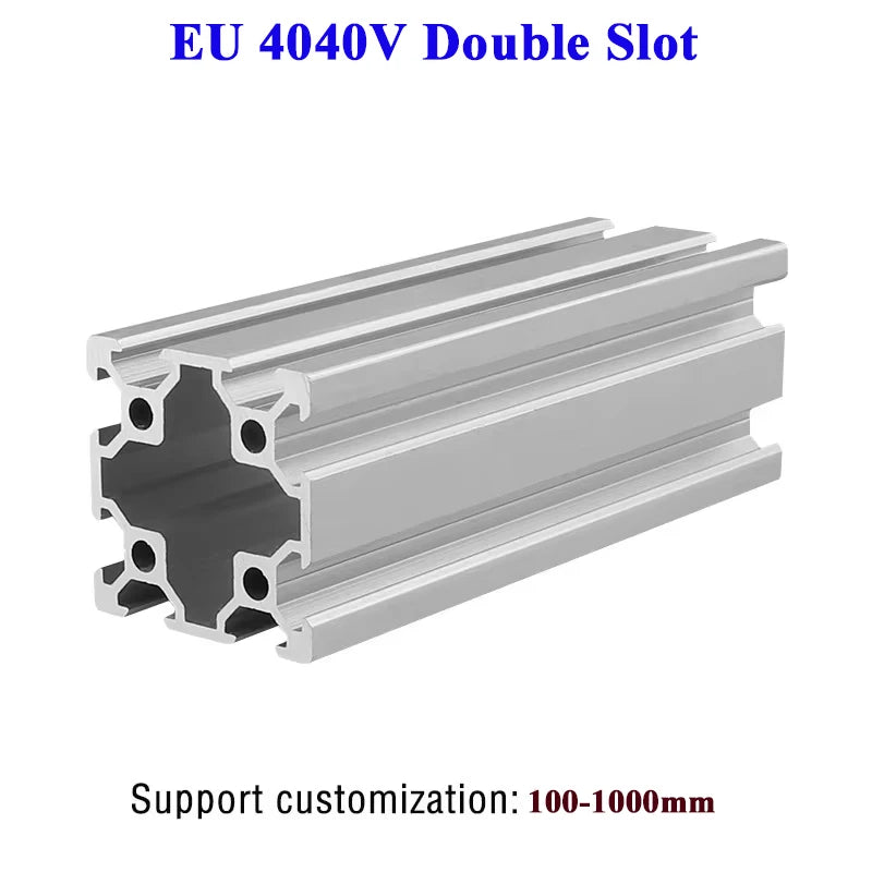 1PC BLACK 4040 4040 T Slot European Standard Anodized Aluminum Profile Extrusion 100-1000mm Linear Rail for CNC 3D Printer