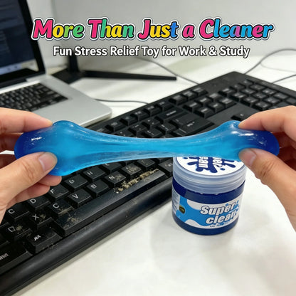 Eco-Friendly Reusable Blue Cleaning Gel, Multi-Purpose Dust Cleaner Gel for Keyboard, Car Vents & Small Gaps