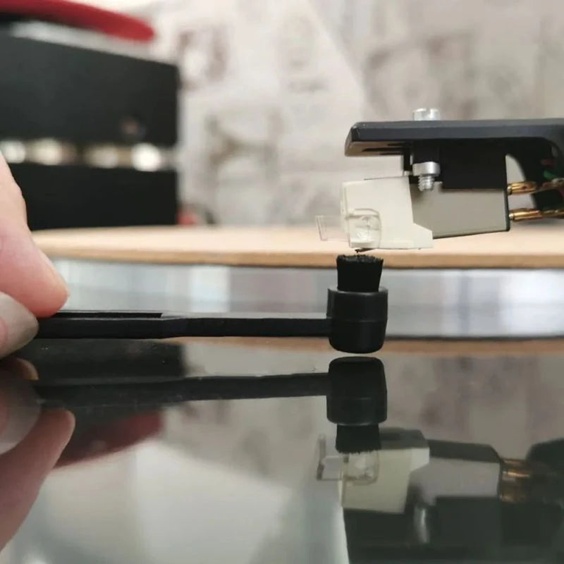Anti-Static Turntable Cartridge Stylus Brush Phono Needle Cleaner For Vinyl Record Player Turntable Phonograph Needle Brush