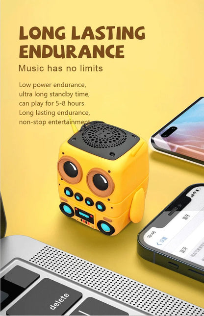 Compact Cute Mini Bluetooth Speaker Support TF Card Desktop Decoration Portable Outdoor Smart Music Player IP65 Waterproof