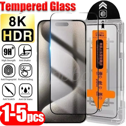 1-5PCS Temeperd Glass Screen Protector For Xiaomi Redmi Note 13 Pro 12R 12S 11S 10S 9S 8 7 Pro Film With Installation Box