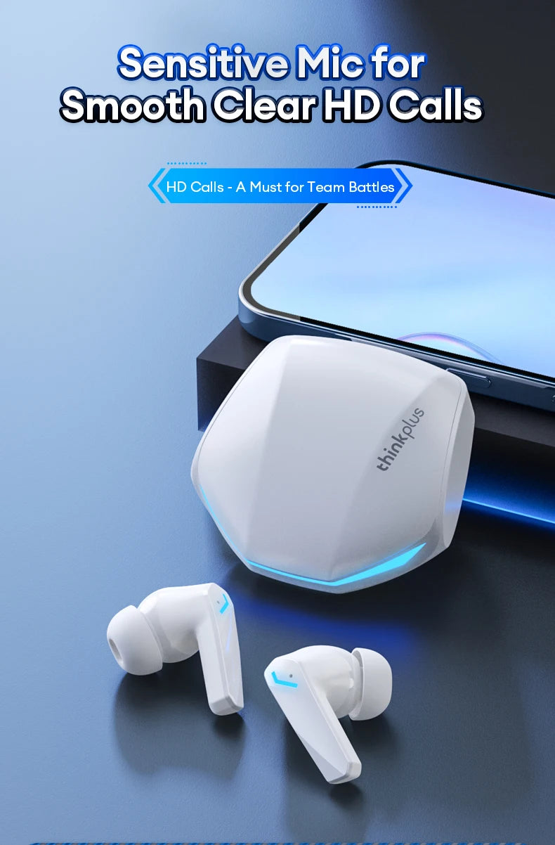 Choice Lenovo GM2 Pro TWS Bluetooth Headphones Long Endurance With Low Latency Headphones Smart Touch With HIFI Sound Earbuds