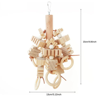 1/8PCS Set Combination Parrot Bird Toys Wood Articles Bite Pet Bird Toys For Parrot Training Bird Toy Swing Ball Bell Standing