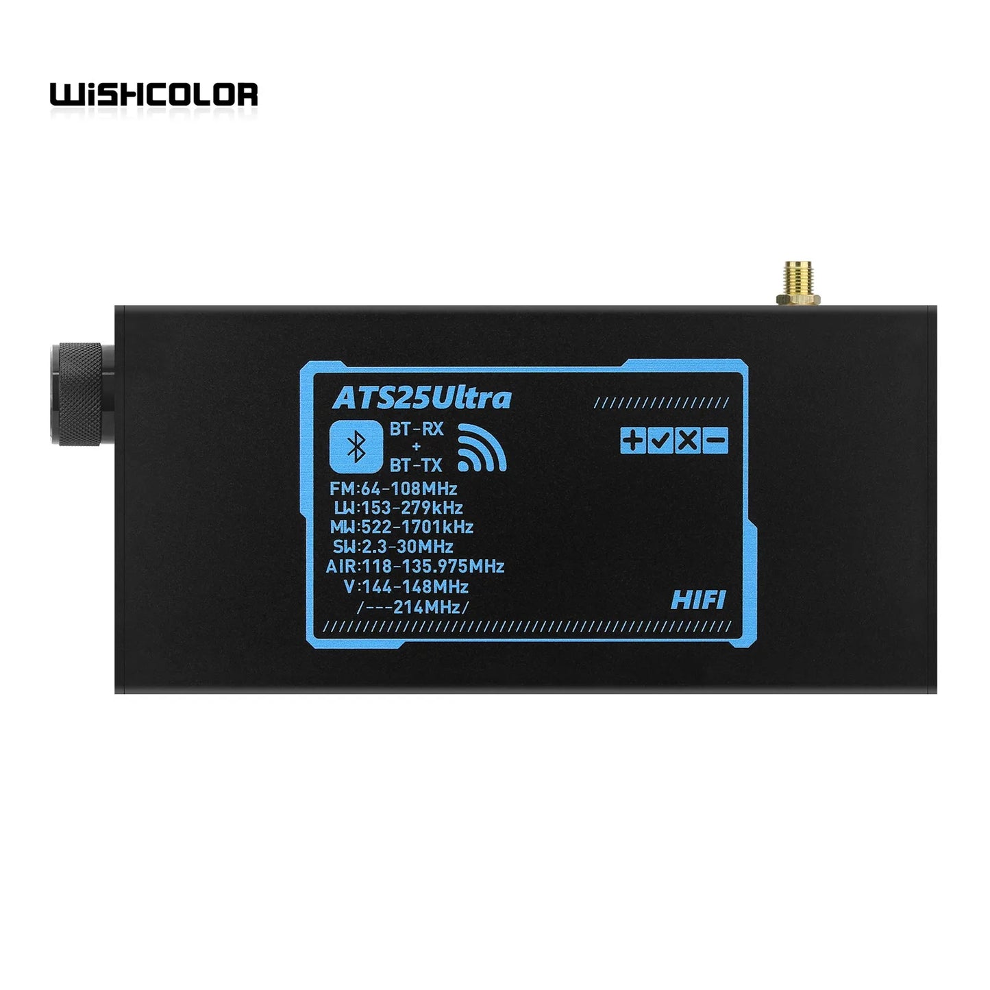 Wishcolor ATS25 ULTRA FM SW SSB MW LW AIR SDR Receiver Aviation Band Receiver Supports Bluetooth WiFi with 4-inch Touch Screen