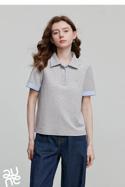 TOYOUTH Women Short Sleeve T shirt 2025 Spring New Tops 8521007