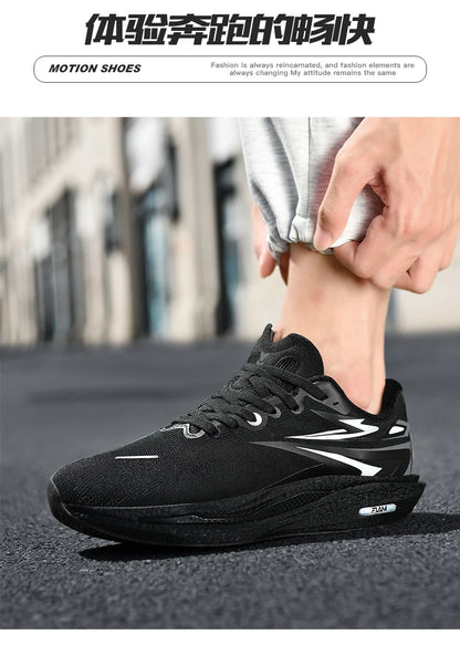 Men's Running Shoes Jogging Breathable Mesh Cushioning Non-Slip Outdoor Casual shoes Couple Trainer Race Sneakers Off-road Shoes