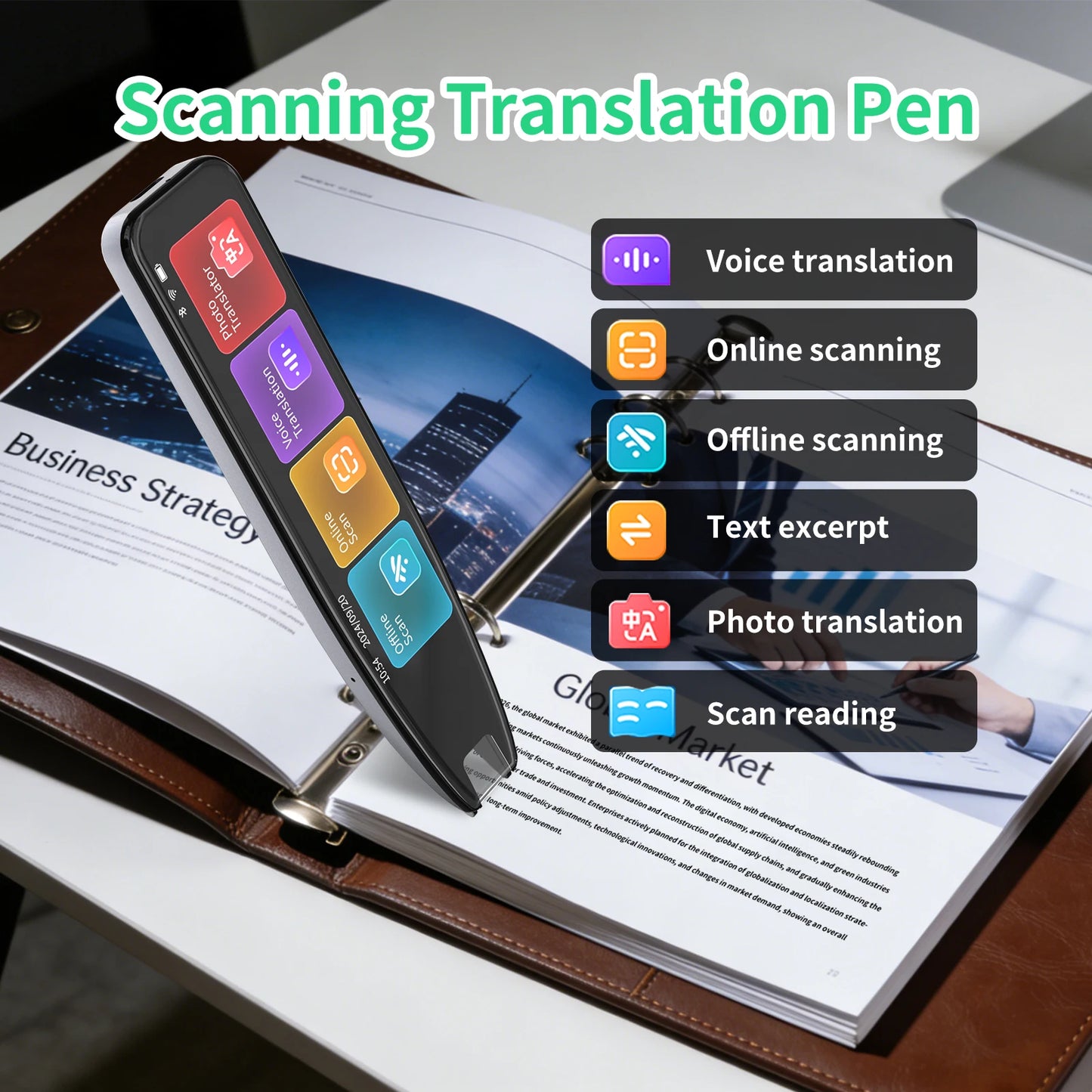 Scan Translator Pen, Dyslexia Tools, Language Translator Device, Text to Speech Reading Pen , 142 Online/10 Offline Languages