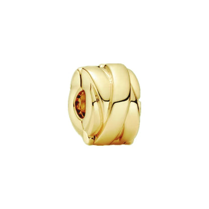 New Gold Plated Safety Chain、Hearts Clip、Family Tree、Snowflake Charm Bead Fit Original European 925 Silver Bracelet Jewelry Gift