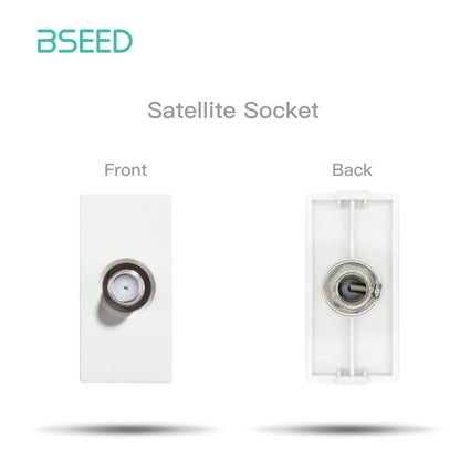 BSEED Wall Internet Cat5 Socket Plastic Frame Parts USB Charge Port TV Satellite Interface Function DIY Combination