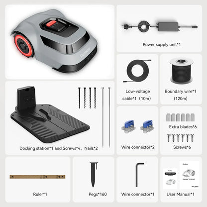 C-TOF Robotic Lawn Mower Redkey MGC800 MGC1000 Lawn Mower Robot Cable Break Detection Climbing 45% App Control Automatic Cutting