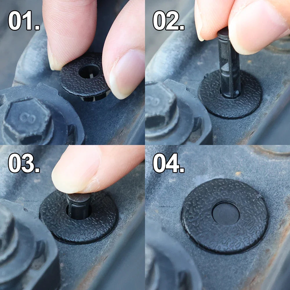 Car 8mm/6mm Hole Plastic Rivets Fastener Push Clip Black Auto Vehicle Door Trim Panel Retainer Fastener Clip Car Accessories