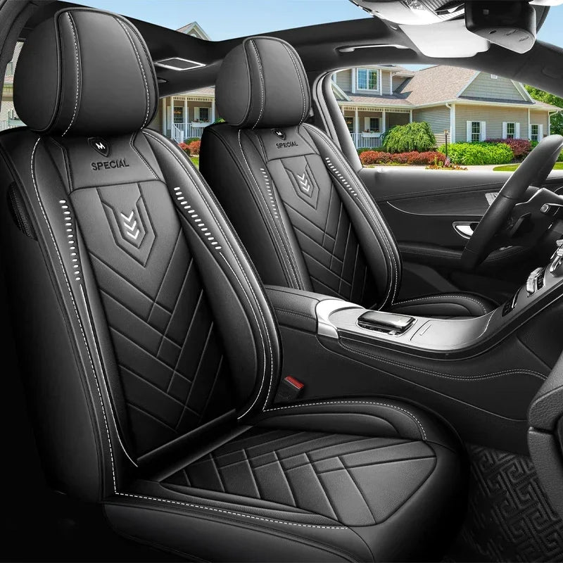 1pcs All inclusive seat cover full leather car seat cushion Driver's seat cover or passenger seat cover all season universal pad by PDG ibma
