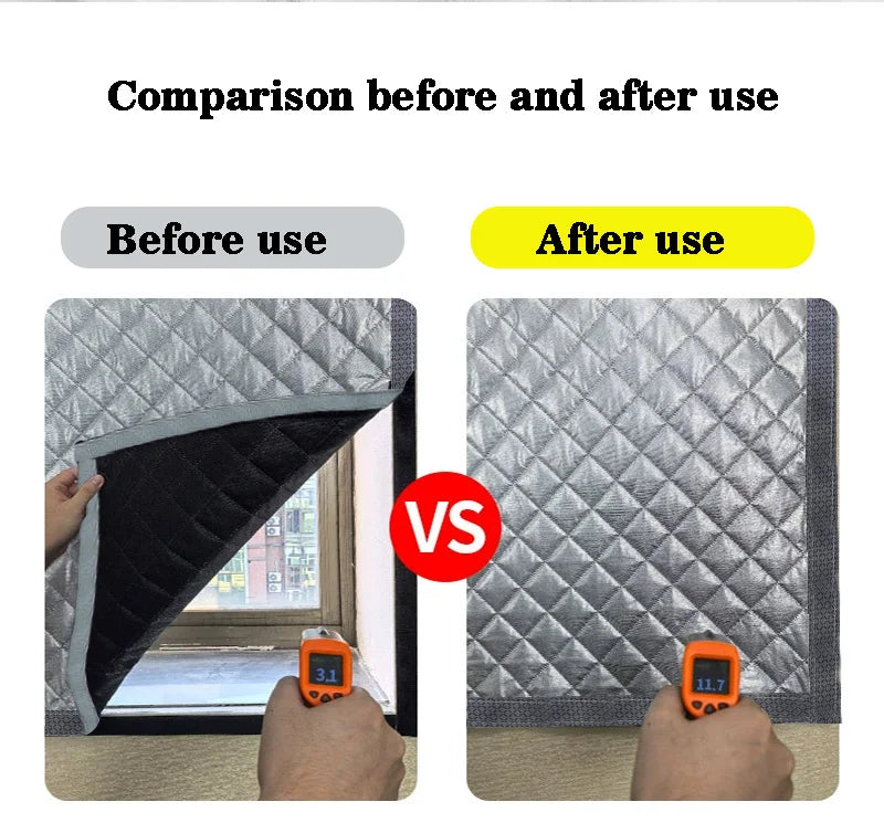 Windproof thermal curtain winter bedroom windproof thermal artifact heat storage insulation film cold seal Windows waterproof