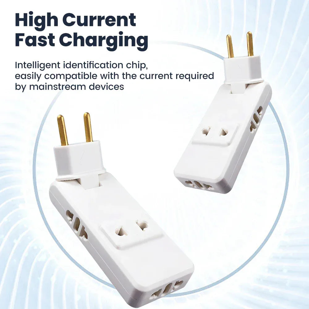 Protable Travel Power Converter Wall Outlet Plug Adaptors 4 in 1 EU 4.8MM Extension Chargers Adapter 180° Rotation Plug Adapter