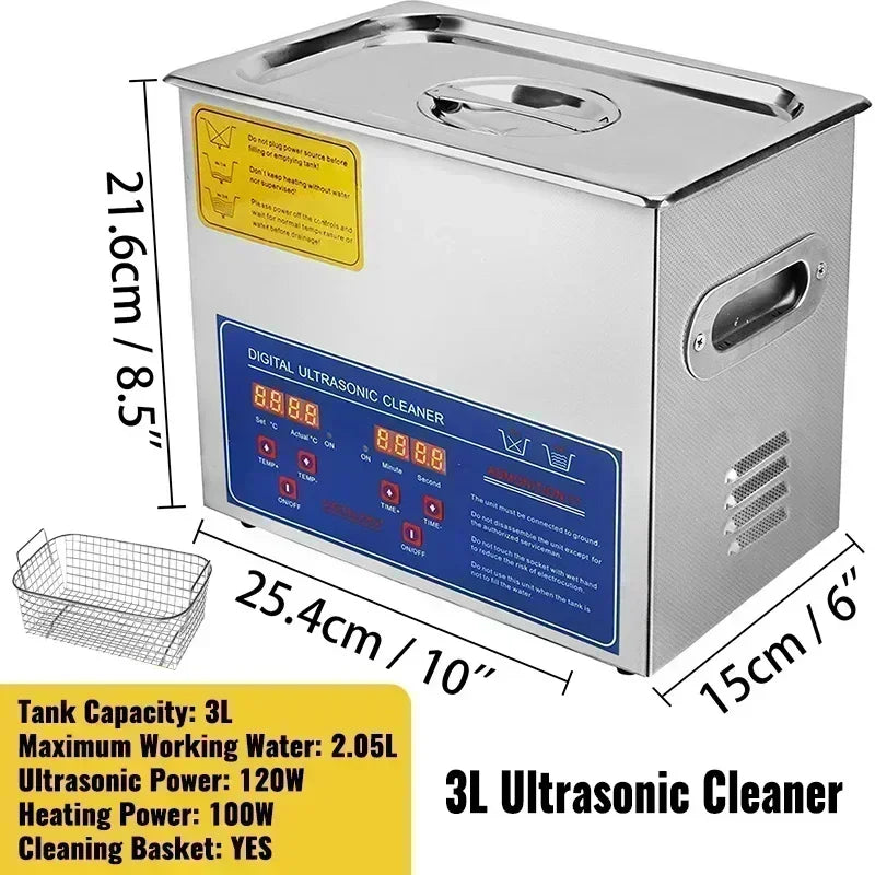 VEVOR 1.3L 2L 3L 6L 10L 15L 22L 30L Ultrasonic Cleaner Lave-Dishes Portable Washing Machine Diswasher Ultrasound Home Appliances