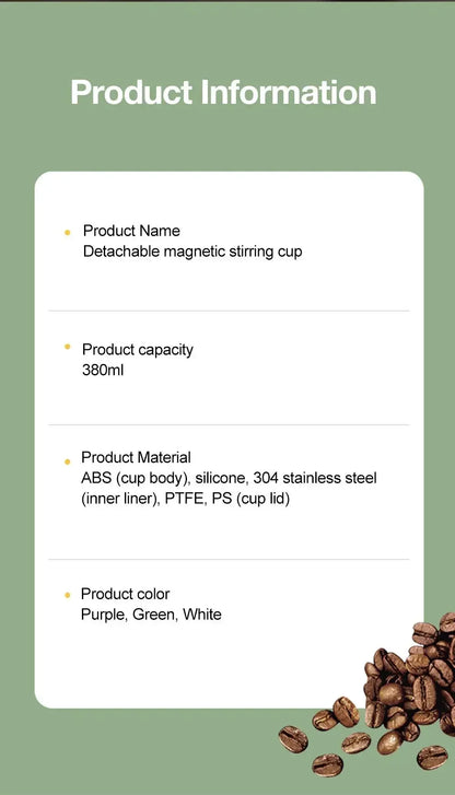 Detachable Automatic Mixing Coffee Cup Intelligent Temperature Measuring Rechargeable Mug Suitable for Office/Kitchen/Travel