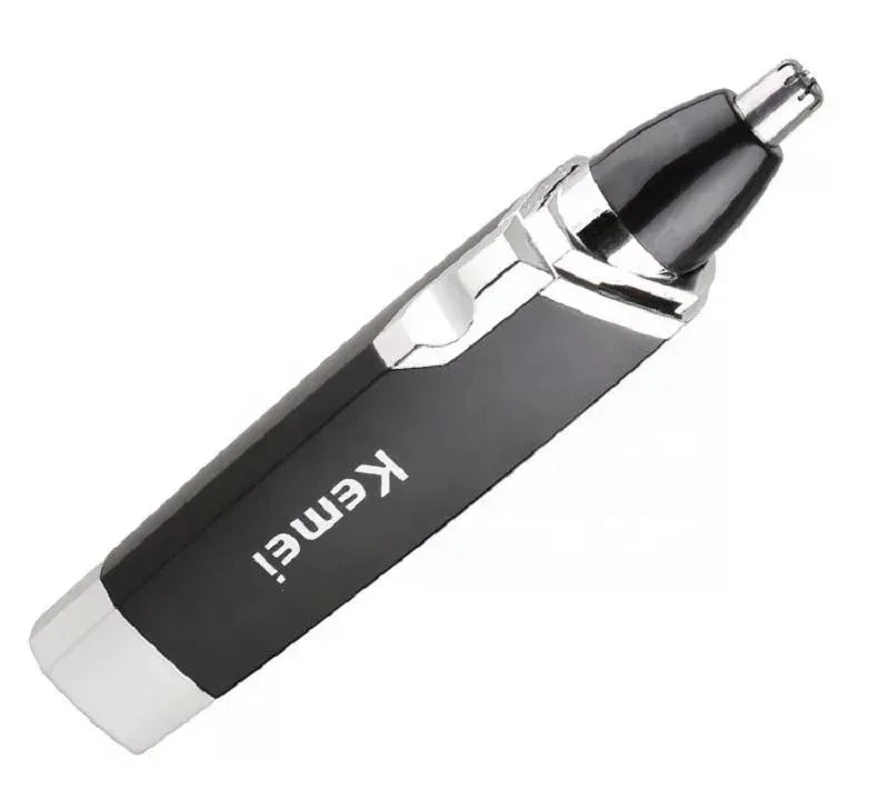 Aparador portátil do cabelo do nariz dos homens enxaguar limpo KM-6512 nose hair shaver recarregável depilador da sobrancelha