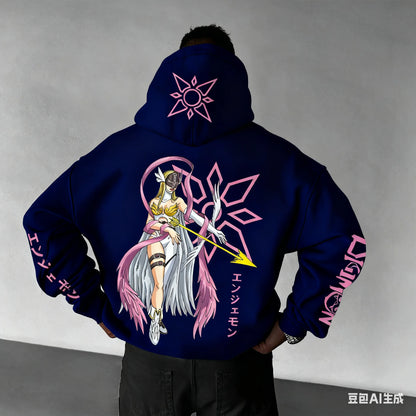 New Oversized Hoodie Men Women Digimon Anime Streetwear Casual Pullover Sweatshirt Hooded Jacket Autumn Winter Y2k Clothes Tops