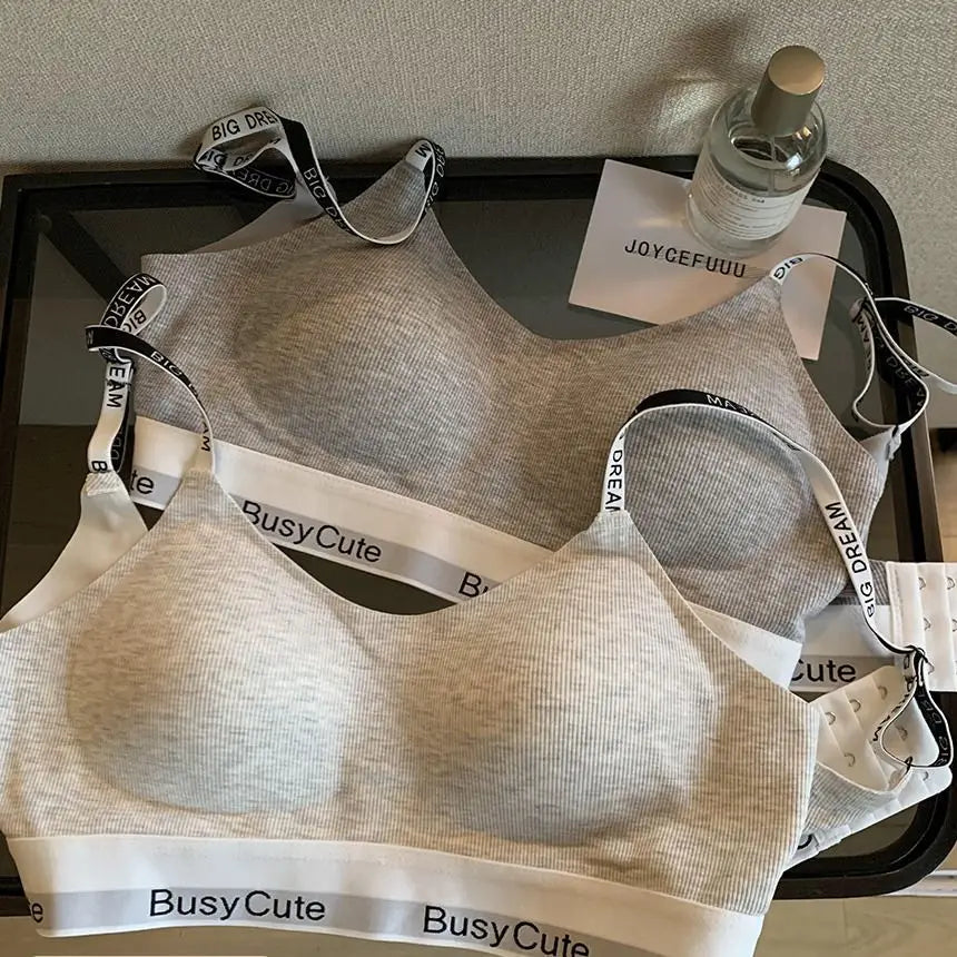 New Letter-free Comfortable Lingerie for Women Without Underwire, Anti-sagging and Comfortable Sports Bra Cover Set