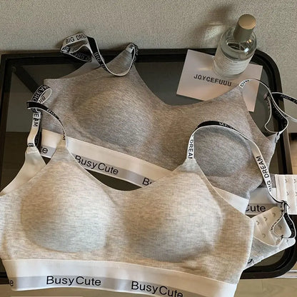 New Letter-free Comfortable Lingerie for Women Without Underwire, Anti-sagging and Comfortable Sports Bra Cover Set