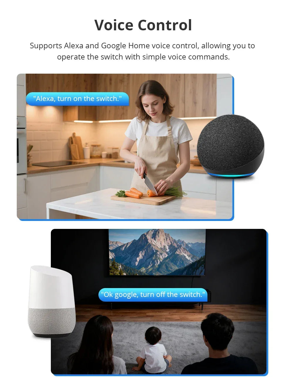 Zemismart Zigbee DIY Name Switch US Black Touch Panel Smart Display Screen Light Switch Work with Tuya Smart Life App